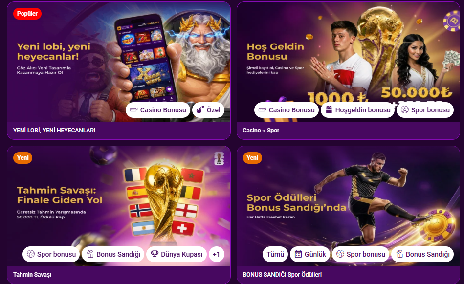 Parabet - Parabet Giriş 3 Parabet Bonus